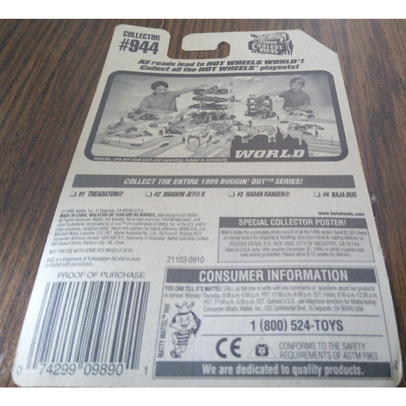 Hot Wheels #944 Buggin' Out Series #4 of 4 Baja Bug New Sealed - Picture 2 of 4